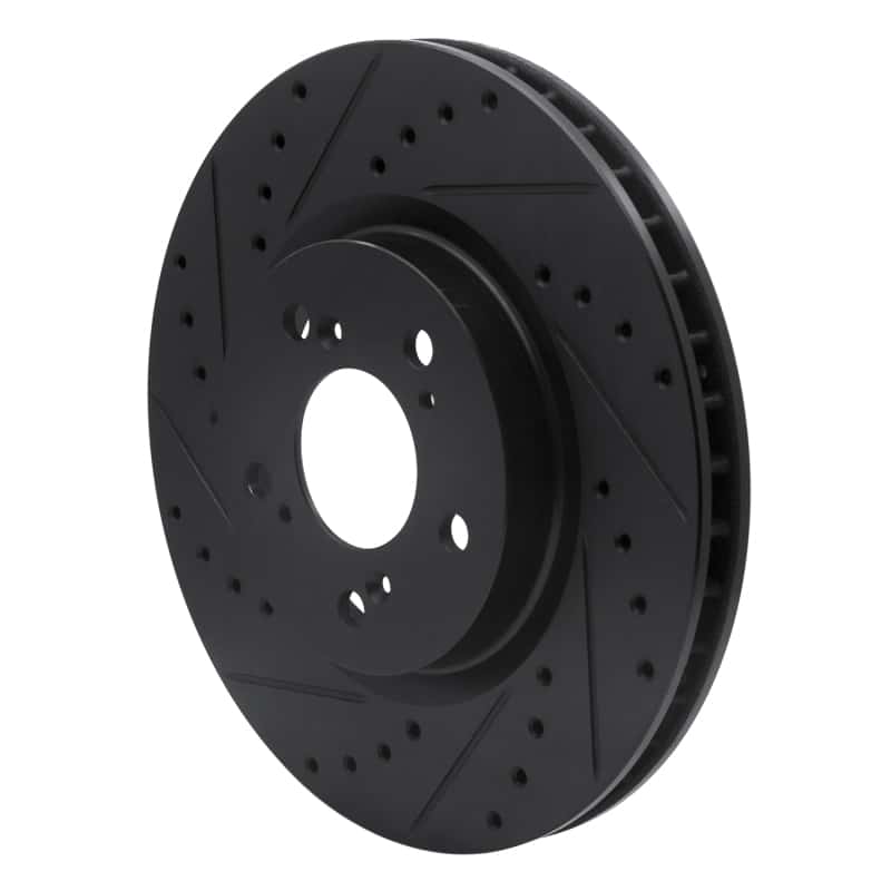 R1 Concepts — R1 05-12 Acura RL Front Left Drilled & Slotted Black Brake Rotor
R1 Brake Rotor Drill - view 2