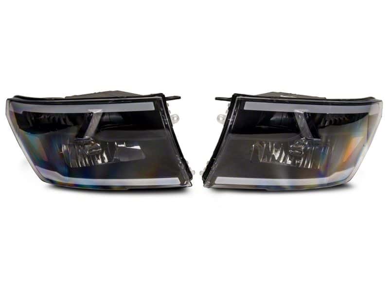 Raxiom — Raxiom 09-18 Dodge RAM 1500/2500/3500 Axial Series Headlights w/ LED Bar- Blk Housing (Clear Lens)
Headlights - view 2