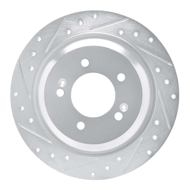 R1 Concepts — R1 2021-2025 Hyundai Kona EV Rear Left Drilled & Slotted Silver Brake Rotor
R1 Brake Rotor Drill - view 1