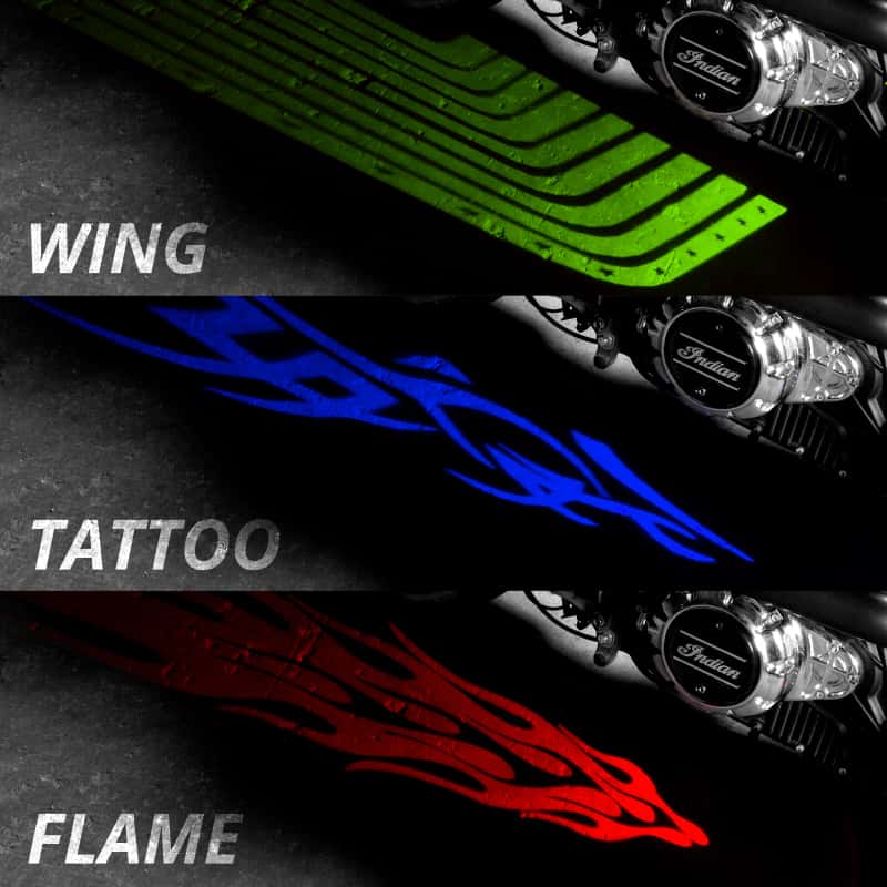 XKGLOW — XK Glow Curb FX Bluetooth XKchrome App Waterproof LED Projector Welcome Light Tatoo Style 4pc - view 2