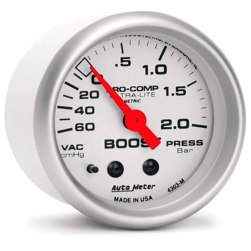 AutoMeter — Autometer Ultra-Lite 52mm 60cm/HG-2.0Bar Mechanical Vacuum/Boost Gauge
2" BOOST-VAC, 60 Cm - view 5