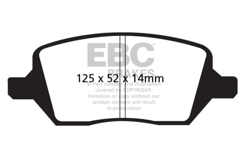 EBC — EBC 04-05 Buick Terraza 3.5 FWD Greenstuff Rear Brake Pads
Disc Brake Pad - view 1