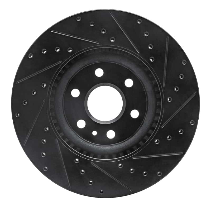 R1 Concepts — R1 10-16 Cadillac SRX Front Left Drilled & Slotted Black Brake Rotor
R1 Brake Rotor Drill - view 5