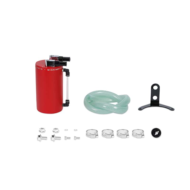 Mishimoto — Mishimoto Large Aluminum Oil Catch Can - Wrinkle Red - view 3