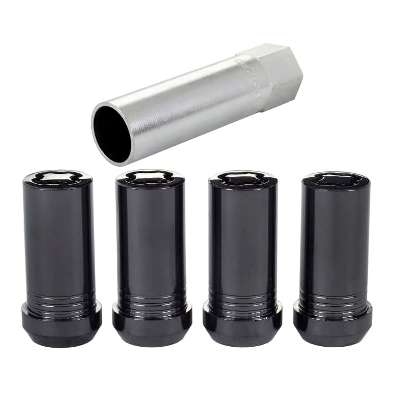 McGard — McGard Wheel Lock Nut Set - 4pk. (Tuner / Cone Seat) M14X1.5 / 1in. Hex / 1.935in. Length - Black - view 1