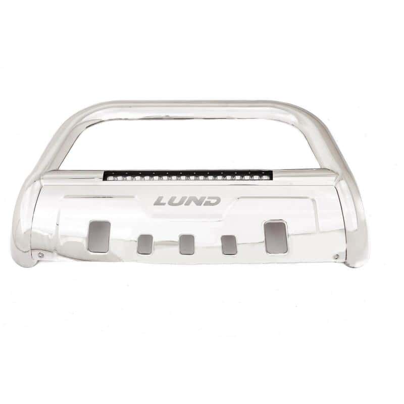 LUND — Lund 04-18 Ford F-150 (Excl. Heritage) Bull Bar w/Light & Wiring - Polished
BULL BAR W-LED LIGHT
Bull Bar - view 3