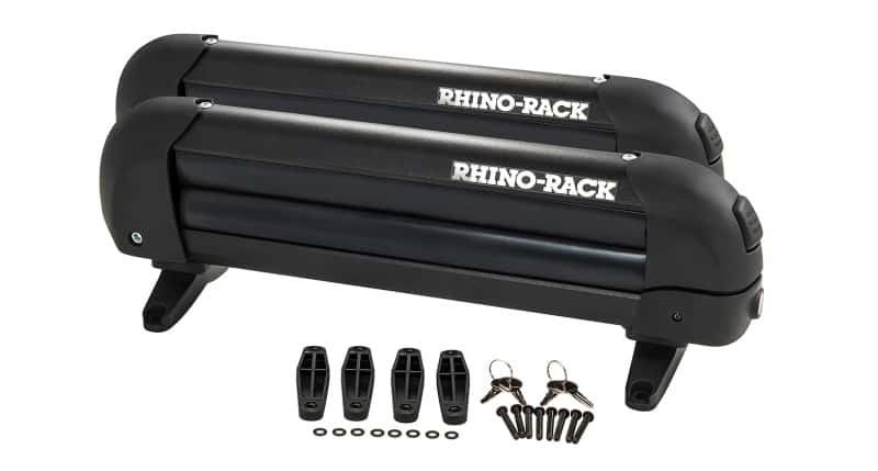 Rhino-Rack — Rhino-Rack Universal Ski/Snowboard Carrier - Fits 3 Pairs of Skis or 2 Snowboards - Black - view 1