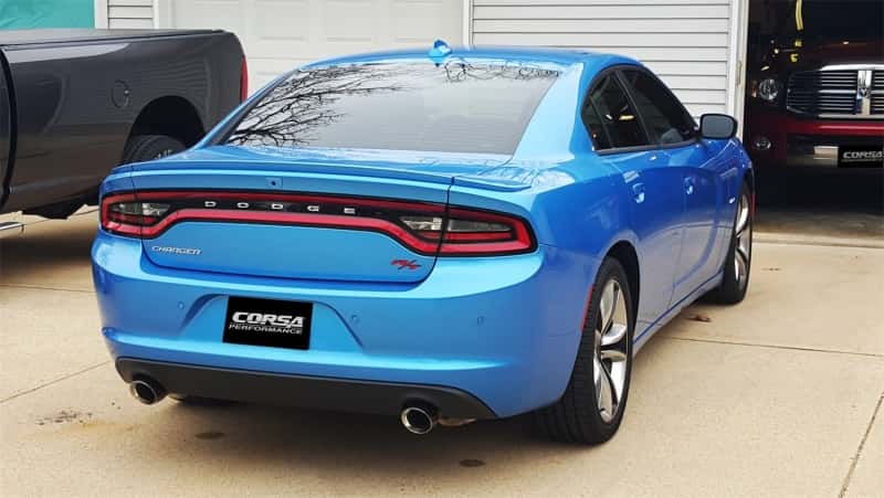 CORSA Performance — Corsa 2015-2016 Dodge Charger R/T w/ Pursuit Valance 2.5in Inlet / 4in Outlet Polished Tip Kit
Exhaust - view 8