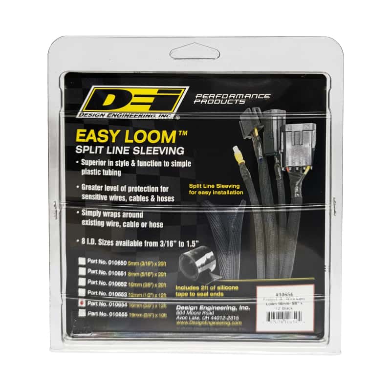 DEI — DEI Split Wire Sleeve Easy Loom 16mm-5/8in x 12 Black
Wire Sleeve - view 7