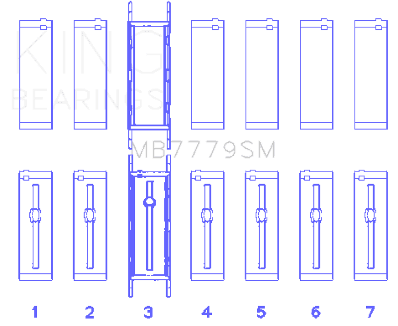 King Engine Bearings — King Engine Bearings BMW B58B30A (Size 0.25 Oversized) Main Bearing Set
Engine Bearing - view 2