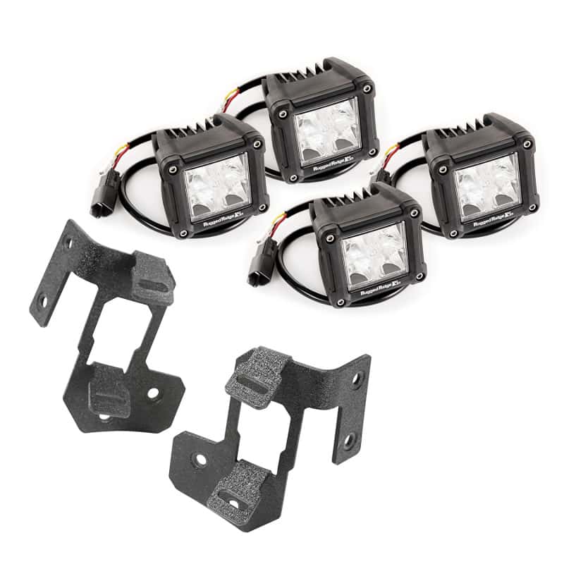 Rugged Ridge — Rugged Ridge 07-18 Jeep Wrangler JK Textured Black Dual Cube A-Pillar Light Mount Kit
OrdRacingLampMnt
OFFROAD_LIGHTING - view 2