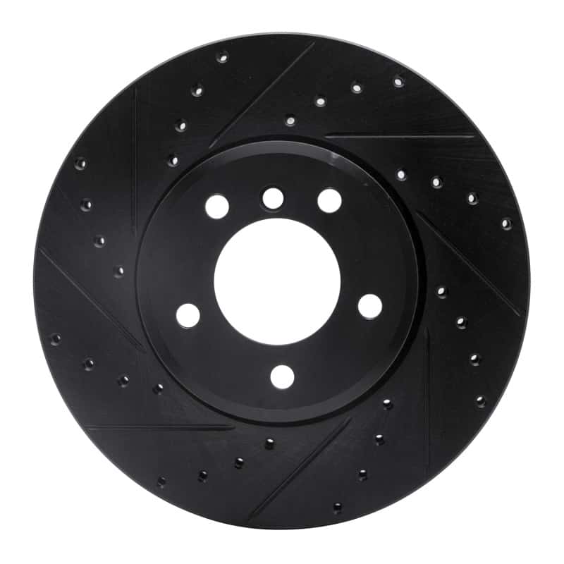 R1 Concepts — R1 04-10 BMW 528XI Front Left Drilled & Slotted Black Brake Rotor
R1 Brake Rotor Drill - view 1