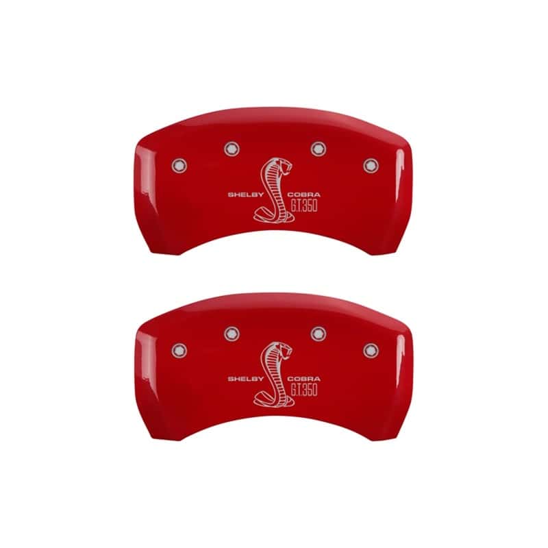 MGP — MGP Rear set 2 Caliper Covers Engraved Rear GT350 Shelby & Cobra Red finish silver ch
Caliper Covers - view 1