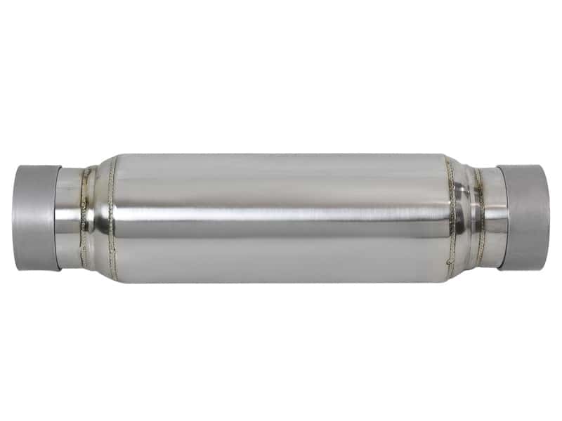 aFe — aFe MACH Force-Xp 409 SS Resonator 3in. Inlet/Outlet / 4in. Diameter / 12in. Body / 16in. Length
Stainless Resonator - view 2