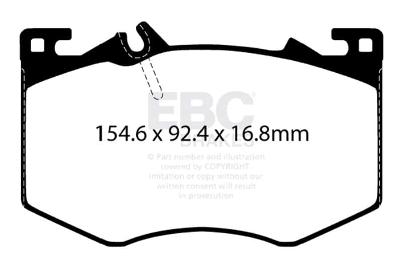 EBC — EBC 2020+ Mercedes-Benz A35 AMG / 2020+ Mercedes-Benz CLA45 AMG (C118) Bluestuff Front Brake Pads
Disc Brake Pad - view 1