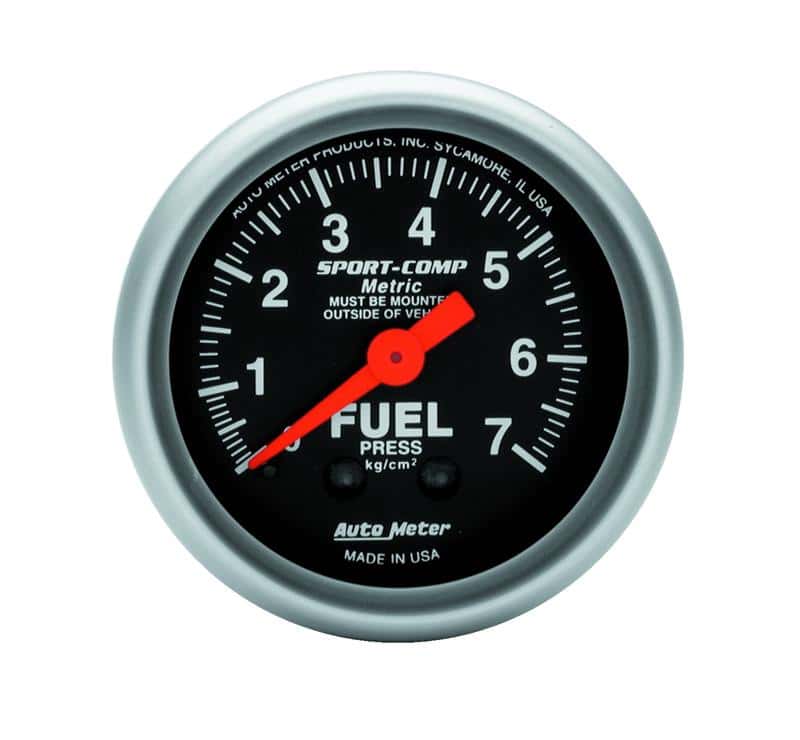 AutoMeter — Autometer Sport-Comp 52mm METRIC Fuel Pressure Mechanical Gauge
2" FUEL PRESS, 0-7 K - view 2