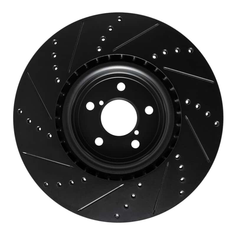 R1 Concepts — R1 03-25 Subaru Impreza Front Right Drilled & Slotted Black Brake Rotor
R1 Brake Rotor Drill - view 5