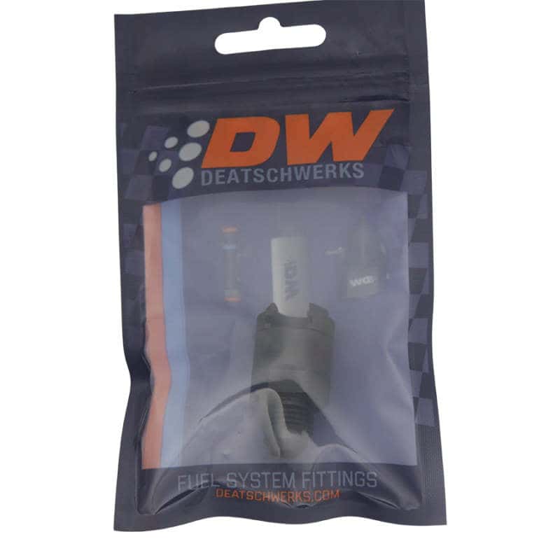 DeatschWerks — DeatschWerks 6AN Male Flare to 3/8in Female EFI Quick Connect Adapter - Anodized Matte Black
Lines & Fittings - view 2