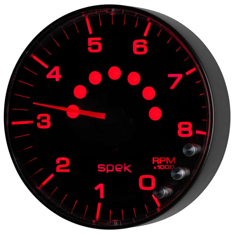 AutoMeter — Autometer Spek-Pro Gauge Tachometer 5in 8K Rpm W/Shift Light & Peak Mem Black/Black
GA 5" 8KRPM BFB SPEK - view 17