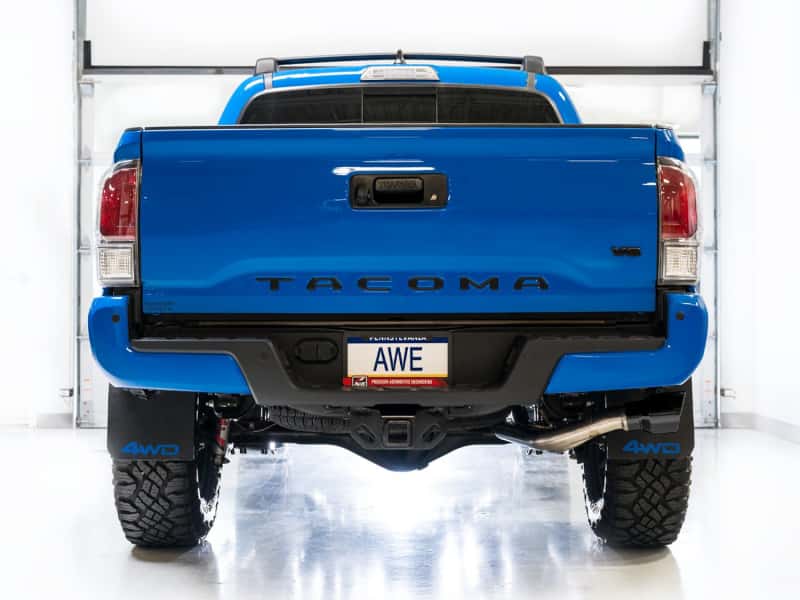 AWE Tuning — AWE 16-22 Toyota Tacoma 0FG Catback Exhaust w/ BashGuard - Dual Diamond Black Tips
0FG Catback - view 16