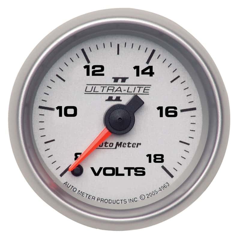 AutoMeter — Autometer Ultra-Lite II 52mm 18 Volt Digital Stepper Motor Voltmeter
2-1/16" VOLTMETER, 8 - view 2