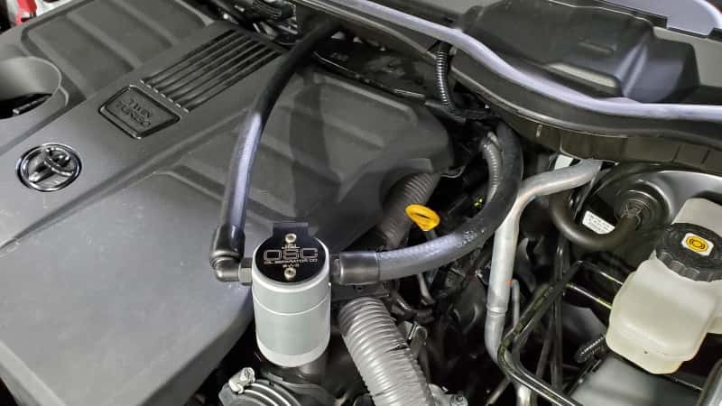 J&L — J&L 22-25 Toyota Tundra, 23-25 Sequoia 3.5L Turbo Oil Separator 3.0 Driver Side - Clear Anodized
Oil Separator - view 2