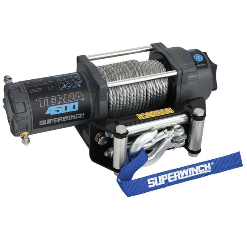 Superwinch — Superwinch 4500 LBS 12V DC 15/64in x 50ft Steel Rope Terra 4500 Winch - Gray Wrinkle - view 13