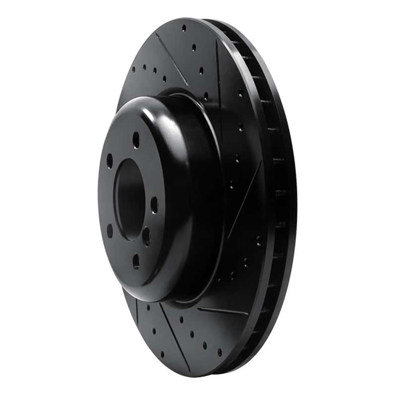 R1 Concepts — R1 04-10 BMW 650I Convertible Front Right Drilled & Slotted Black Brake Rotor
R1 Brake Rotor Drill - view 2