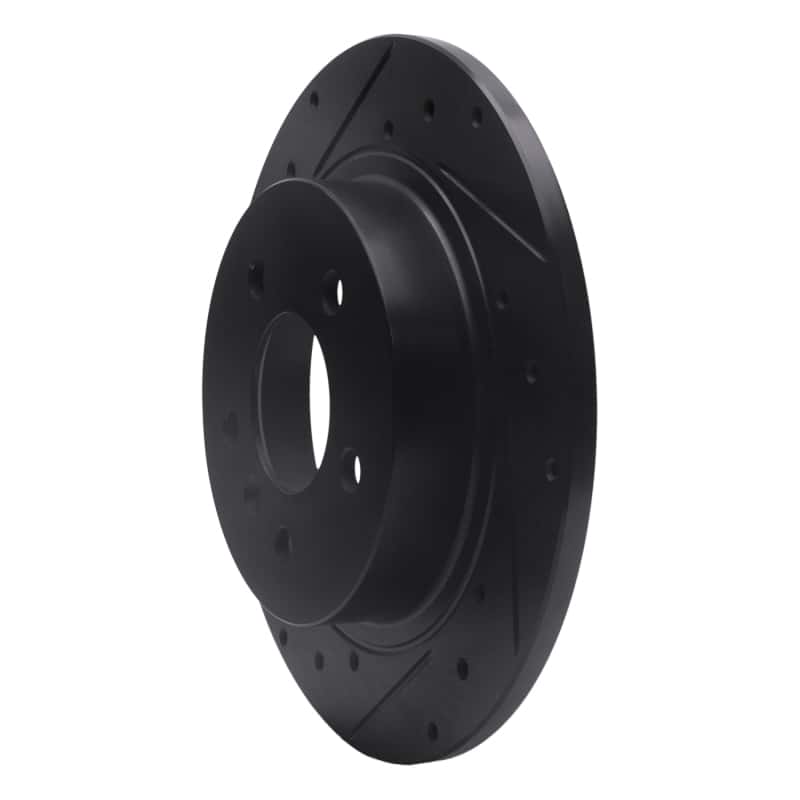 R1 Concepts — R1 06-11 Buick Lucerne Rear Left Drilled & Slotted Black Brake Rotor
R1 Brake Rotor Drill - view 2