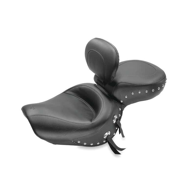 Mustang Motorcycle — Mustang 00-08 Honda VT1100 Sabre,97-08 Spirit,87-97 Shadow Wide Touring 1PC Seat w/Studs - Black - view 2
