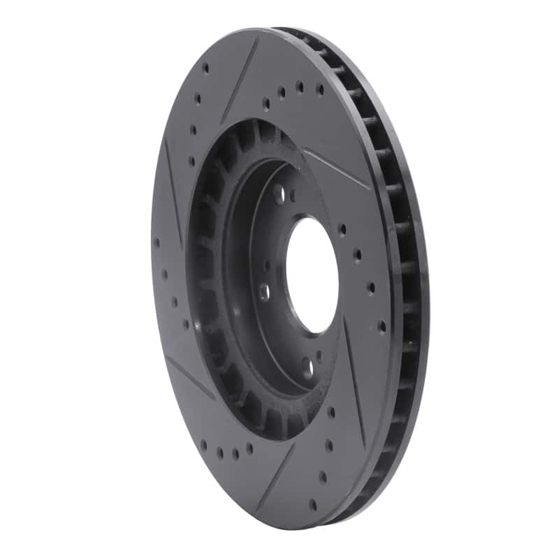 R1 Concepts — R1 00-09 Honda S2000 Front Right Drilled & Slotted Black Brake Rotor
R1 Brake Rotor Drill - view 4