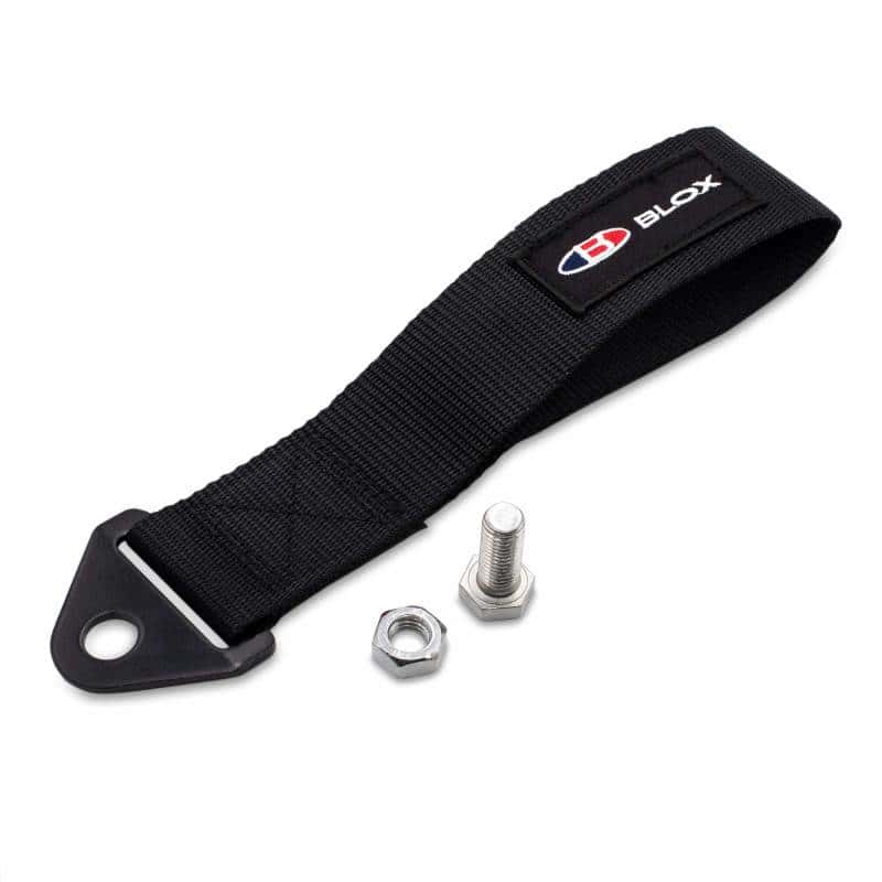BLOX Racing — BLOX Racing Universal Tow Strap With BLOX Logo - Black - view 1