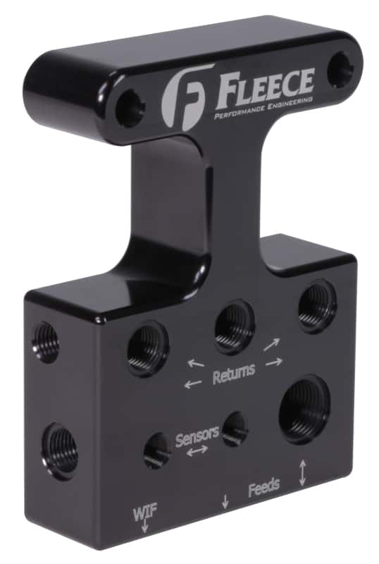 Fleece Performance — Fleece Performance 07.5-09 Dodge 6.7L Cummins 3rd Gen Fuel Distribution Block
Fuel Ln Junc. Block - view 3