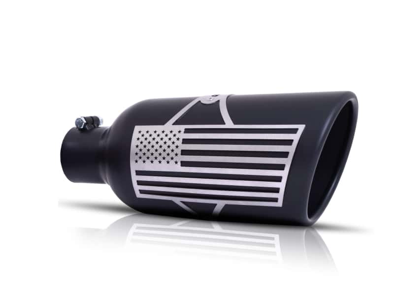 Gibson — Gibson Patriot Series Rolled Edge Slash-Cut Tip - 6in OD/3.5in Inlet/18in Length - Black Ceramic
Exhaust Tip - view 1