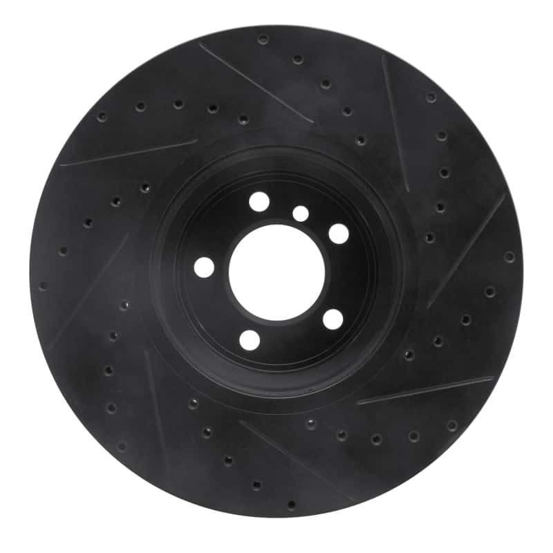 R1 Concepts — R1 2007-2008 BMW ALPINA B7 Front Left Drilled & Slotted Black Brake Rotor
R1 Brake Rotor Drill - view 5