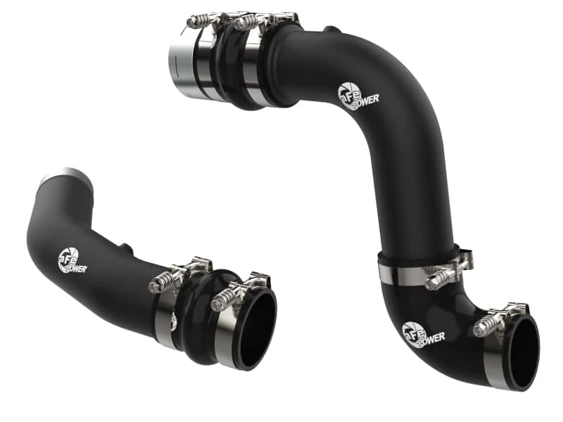 aFe — aFe 23-24 Ford Diesel Trucks V8-6.7L (td) BladeRunner Aluminum Hot and Cold Charge Pipe Kit - Black
Charge Pipe Kit - view 1