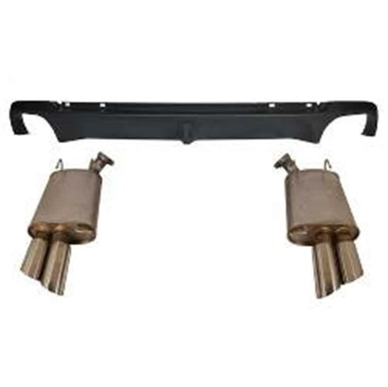 Ford Racing — Ford Racing 2013-2014 Mustang GT Axle Back QUAD TIP Mufflers with Rear Lower VALENCE
Muffler Kit - view 2