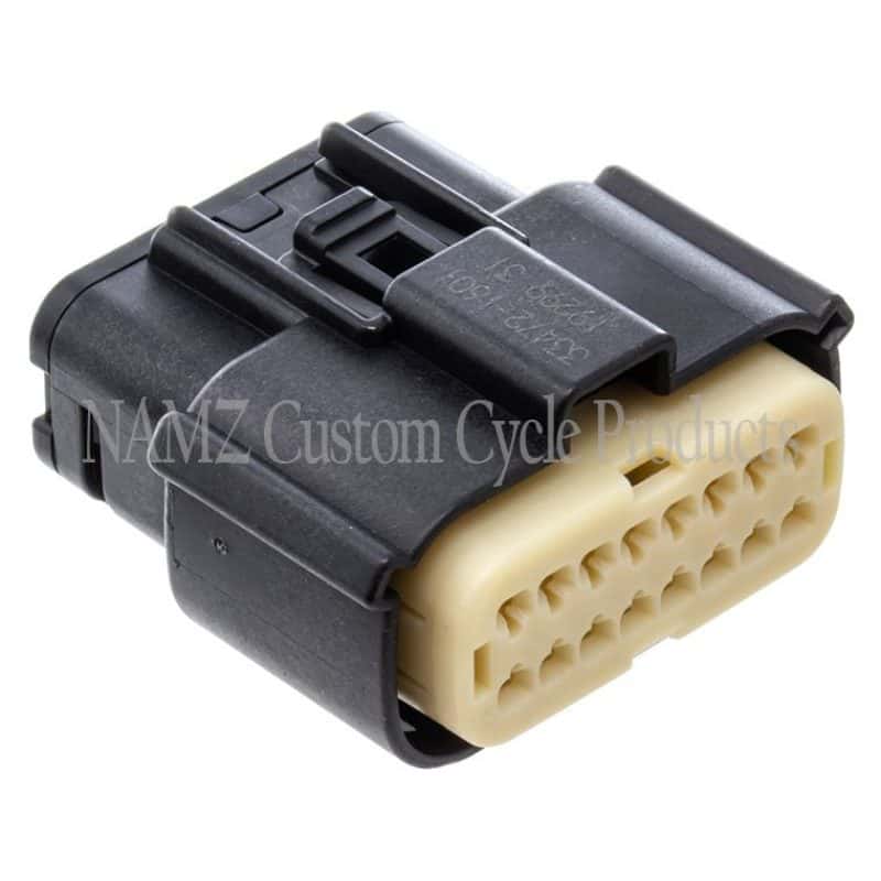 NAMZ — NAMZ 07-23 V-Twin FL Molex MX-150 16-Pos Female Connector Fairing Main Harness - Blk (HD 72166-07BK) - view 1