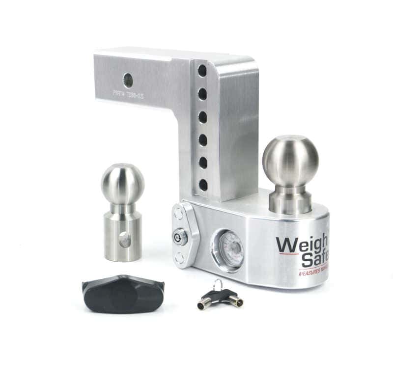 Weigh Safe — Weigh Safe 6in Drop Hitch w/Built-in Scale & 2.5in Shank (10K/18.5K GTWR) - Aluminum - view 1