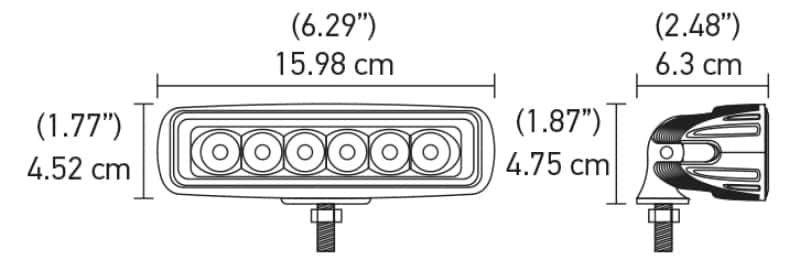 Hella — Hella Value Fit Mini Flush Mount 7.7in - 18W White Housing Flood Beam LED Light Bar - view 7