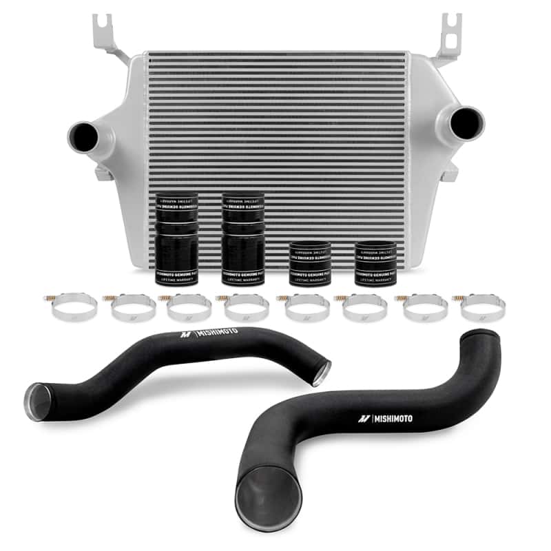 Mishimoto — Mishimoto 99-03 Ford 7.3L Powerstroke PSD Silver Intercooler Kit w/ Black Pipes - view 1