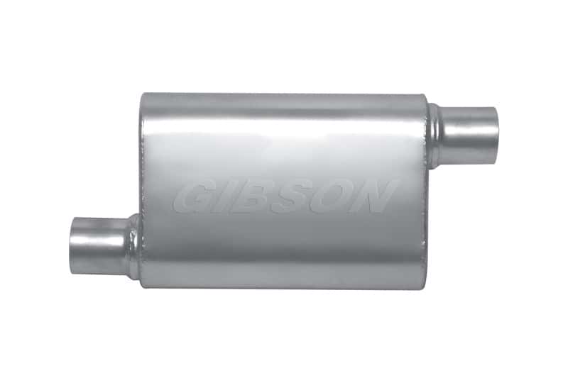 Gibson — Gibson MWA Superflow Offset/Offset Oval Muffler - 4x9x14in/2.5in Inlet/2.5in Outlet - Stainless
Muffler - view 2