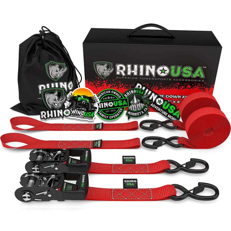 Rhino USA — Rhino USA Heavy Duty Ratchet Tie-Downs 2-Pack (Red) 1.6In X 8Ft
Tie Down - view 1