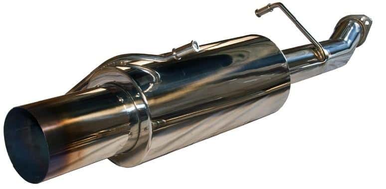 Turbo XS — Turbo XS 02-07 WRX-STi Rear Muffler Assembly w/ Titanium Tip
Exhaust Muffler - view 3