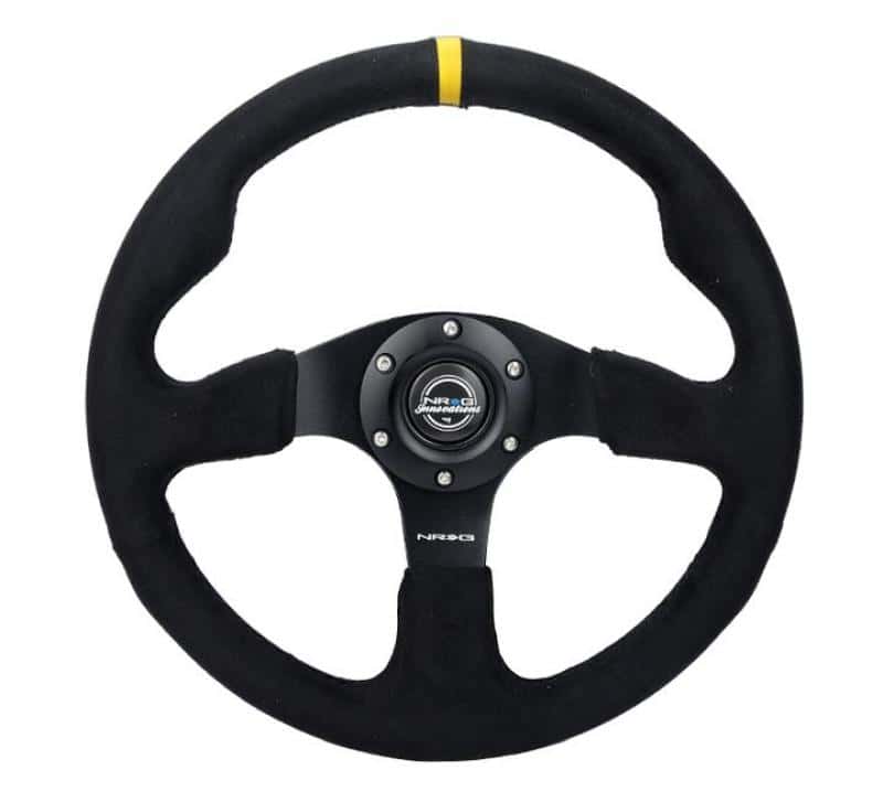 NRG — NRG Reinforced Steering Wheel (320mm) Alcantara Steering Wheel w/ Black Stitching - view 2