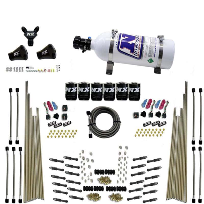 Nitrous Express — Nitrous Express 8 Cyl Dry Direct Port Three Stage 6 Solenoids Nitrous Kit (200-600HP) w/5lb Bottle
Injection System Kit
N2OSys - view 2