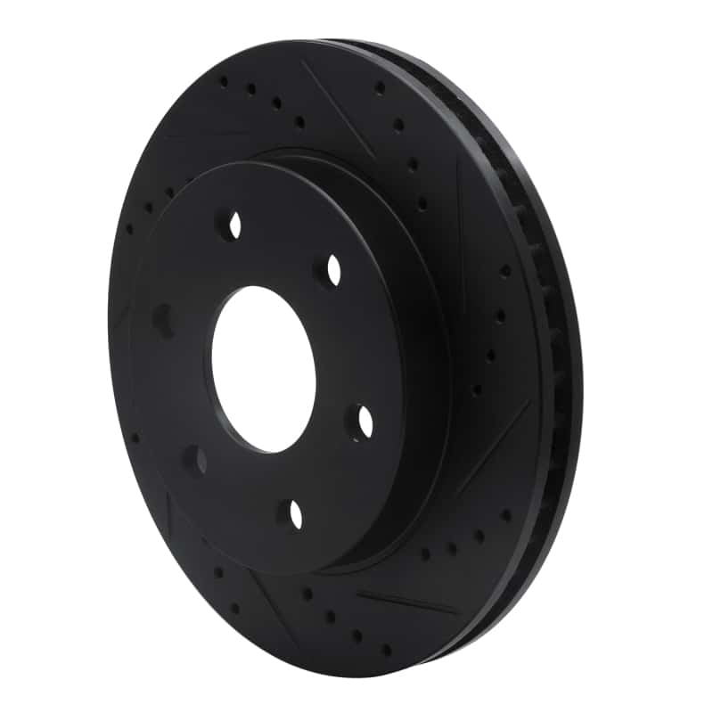 R1 Concepts — R1 2021-2025 Ford F-150 RWD Rear Right Drilled & Slotted Black Brake Rotor
R1 Brake Rotor Drill - view 2