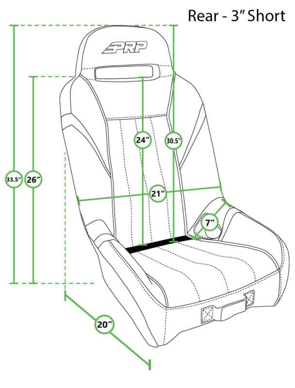 PRP Seats — PRP GT/S.E. Rear Suspension Seat- Black/Red - view 2