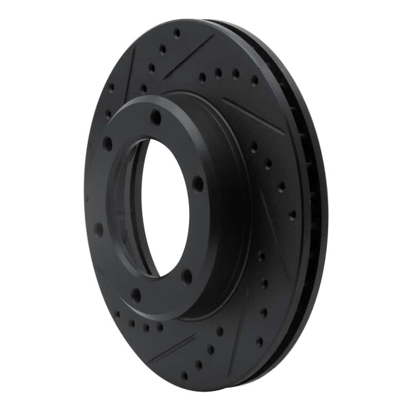 R1 Concepts — R1 90-92 Toyota Land Cruiser Front Left Drilled & Slotted Black Brake Rotor
R1 Brake Rotor Drill - view 2