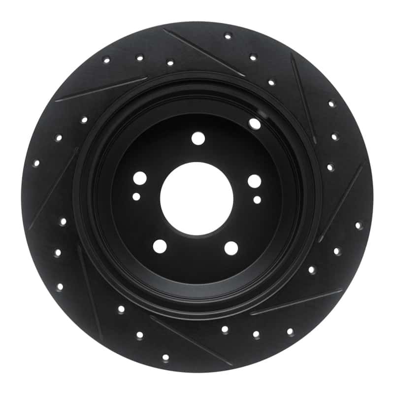 R1 Concepts — R1 18-23 Genesis G70 Rear Left Drilled & Slotted Black Brake Rotor
R1 Brake Rotor Drill - view 5